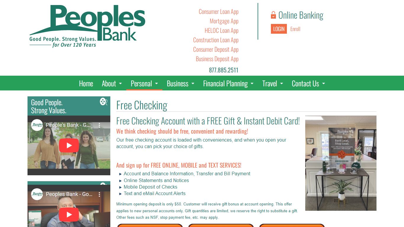 Free Checking | Peoples Bank